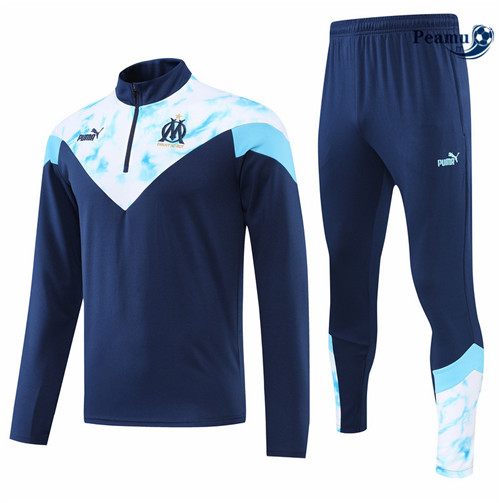 Tuta Calcio Marsiglia Bleu Marine/Blanc 2022-2023 I1073