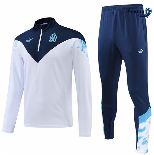 Tuta Calcio Marsiglia Blanc/Bleu Marine 2022-2023 I1074