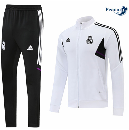 Tuta Calcio - Giacca Real Madrid Blanc/Noir 2022-2023 I1122
