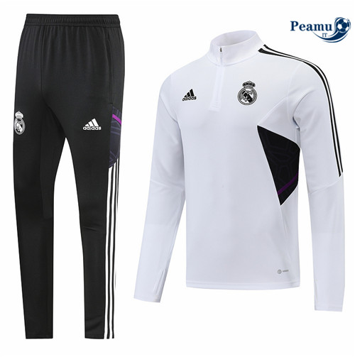 Tuta Calcio - Giacca Real Madrid Noir/Blanc 2022-2023 I1125