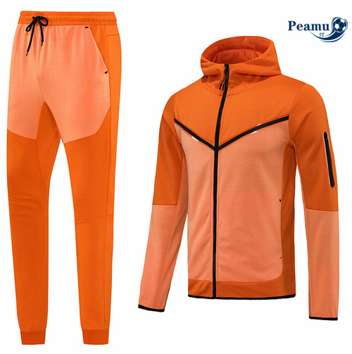 Tuta Calcio - Felpa con cappuccio Sans logo de marque Orange Orange 2022-2023 I0892