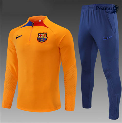 Tuta Calcio Bambino Barcellona Orange/Bleu 2022-2023 I1178