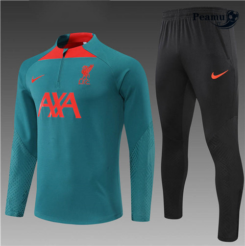 Tuta Calcio Bambino Liverpool Vert/Noir 2022-2023 I1205