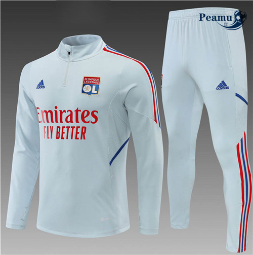 Tuta Calcio Bambino Lyon Gris/Blanc 2022-2023 I1209