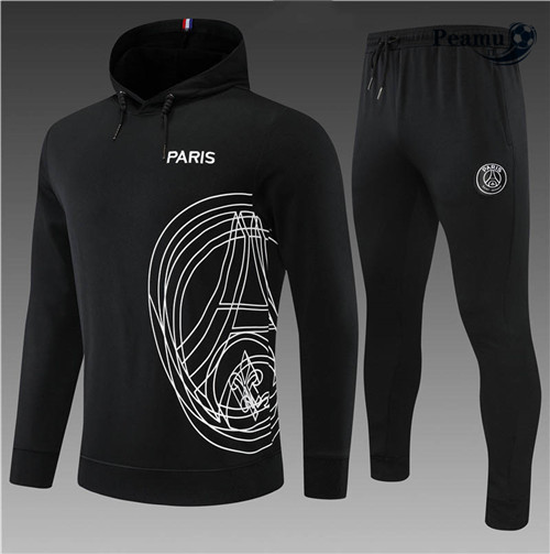 Tuta Calcio à capuche Bambino Paris PSG Noir 2022-2023 I1229