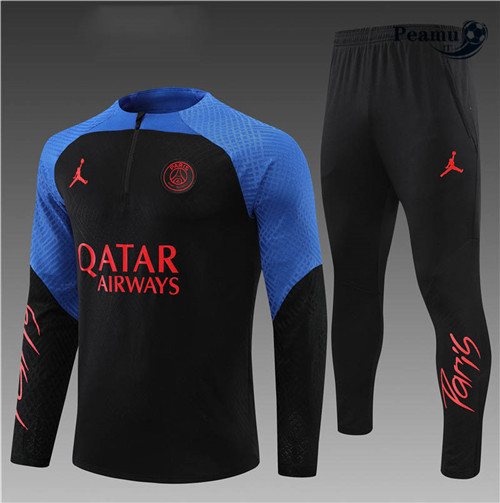 Tuta Calcio Bambino Player Paris PSG Noir/Bleu 2022-2023 I1240