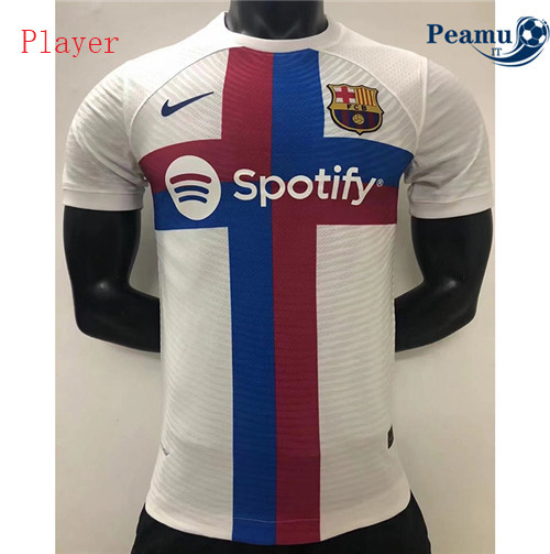 Maglia Calcio Player Barcellona Bianco 2022-2023