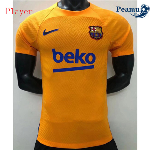 Maglia Calcio Player Barcellona training Giallo 2022-2023