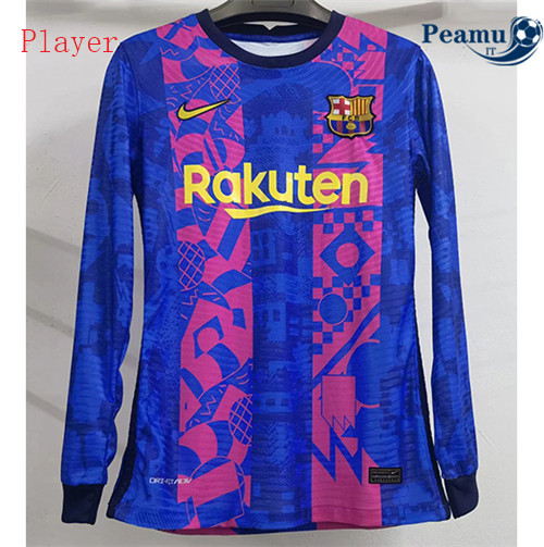Maglia Calcio Player Barcellona Terza Manche Longue 2021-2022