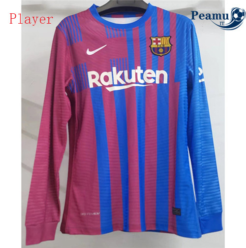 Maglia Calcio Player Barcellona Prima Manche Longue 2021-2022