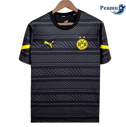 Maglia Calcio Training T-Shirts Dortmund BVB Nero 2022-2023