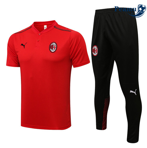 Kit Maglia Formazione AC Milan Polo Rosso 2022-2023