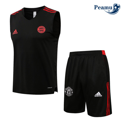 Kit Maglia Formazione Debardeur Bayern Monaco + Pantaloni Grigio Scuro 2022-2023