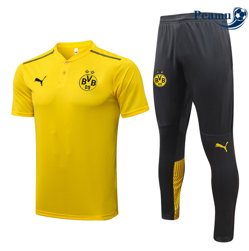 Kit Maglia Formazione Borussia Dortmund Polo + Pantaloni Giallo 2022-2023