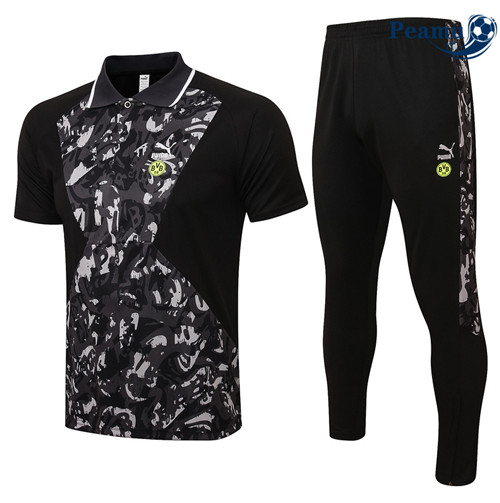 Kit Maglia Formazione Borussia Dortmund Polo Nero 2022-2023