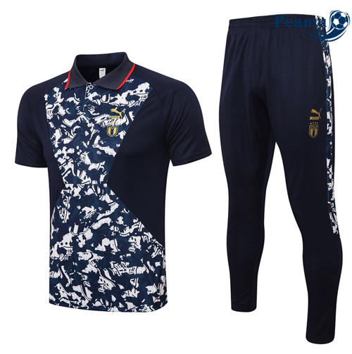Kit Maglia Formazione Italia Polo Blu Navy 2022-2023