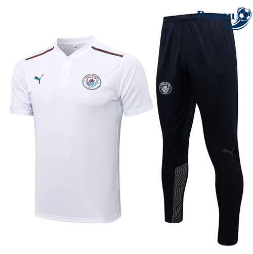 Kit Maglia Formazione Manchester City polo Bianco 2022-2023
