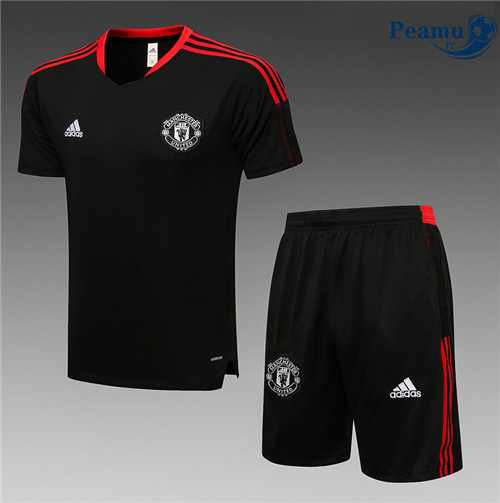 Kit Maglia Formazione Manchester United + Pantaloni Nero 2022-2023