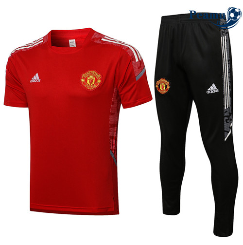 Kit Maglia Formazione Manchester United + Pantaloni champions league Rouge/Blanc 2022-2023