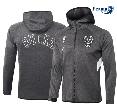 Peamu Maglia Calcio Tuta Calcio - Felpa con cappuccio Milwaukee Bucks - Black