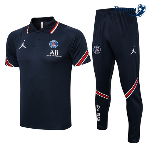 Kit Maglia Formazione Jordan PSG POLO + Pantaloni Bleu Marine 2022-2023