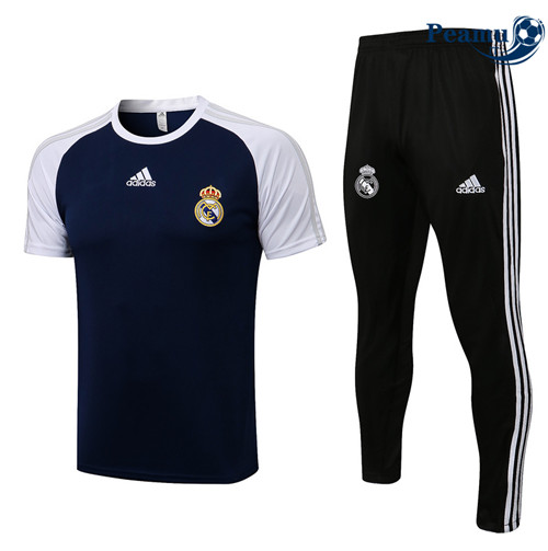 Kit Maglia Formazione Real Madrid + Pantaloni Blu Navy/Bianco 2022-2023