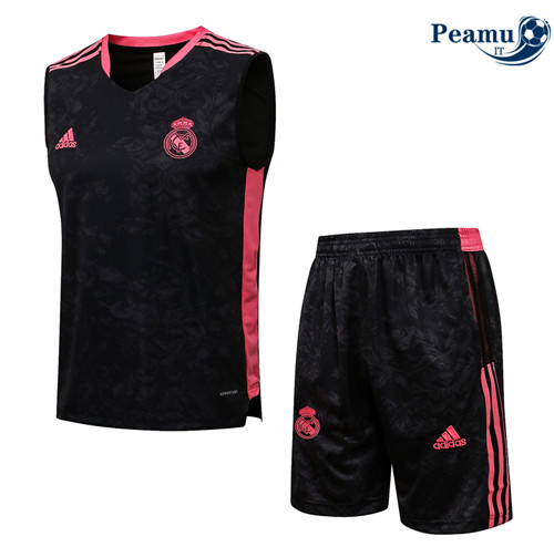 Kit Maglia Formazione Debardeur Real Madrid + Pantaloni Nero 2022-2023