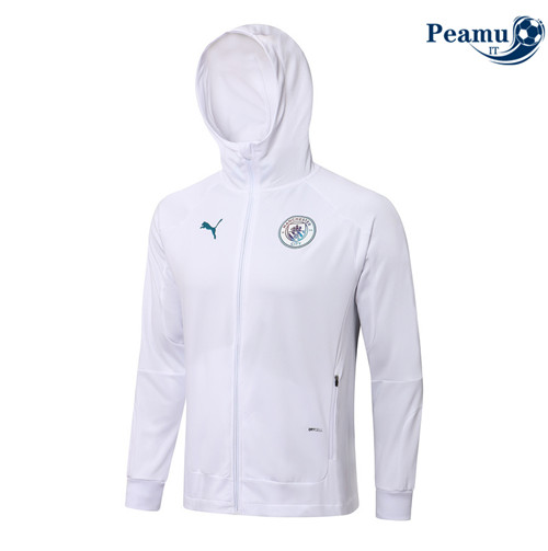 Giacca Con Cappuccio Manchester City Bianco 2022-2023