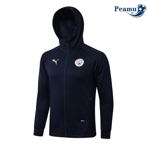 Giacca Con Cappuccio Manchester City Blu Navy 2022-2023