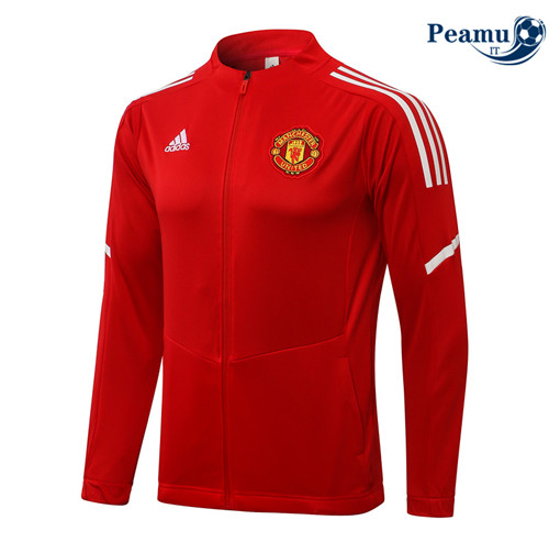 Giacca Calcio Manchester United Rouge/Blanc 2022-2023 Col bas