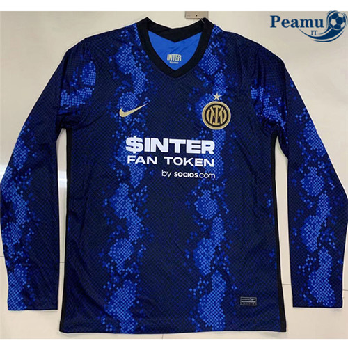 Maglia Calcio Inter Prima Manche Longue 2021-2022