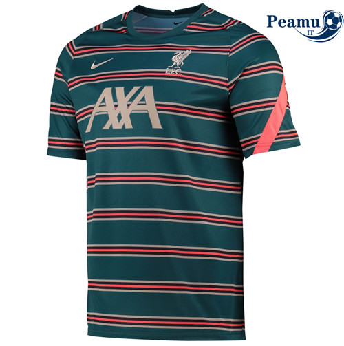 Maglia Calcio Liverpool pré-match Blu/Verde 2022-2023