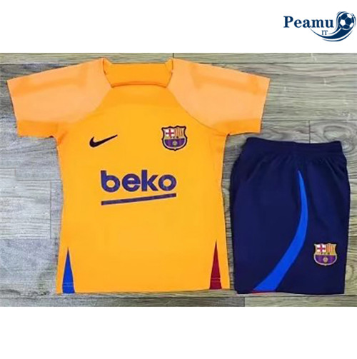Maglia Calcio Barcellona Giallo Bambino 2022-2023
