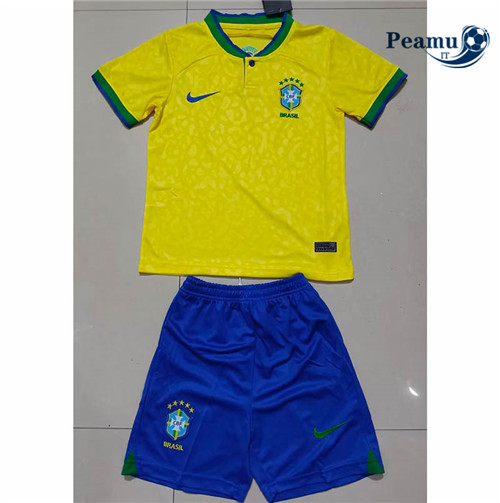 Maglia Calcio Brasile Bambino Prima 2022-2023