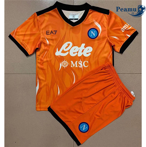 Maglia Calcio Naples Bambino Gardien de but Orange 2021-2022