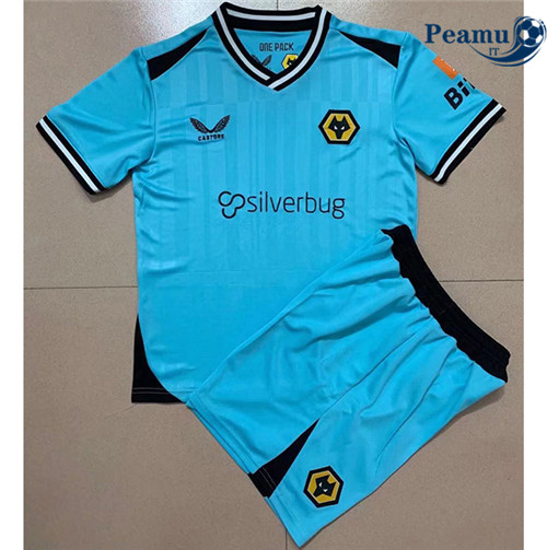 Maglia Calcio Wolverhampton Bambino Gardien de but Bleu 2021-2022