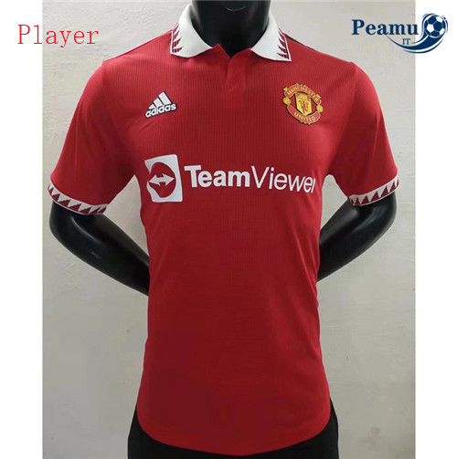 Maglia Calcio Player Manchester United Rosso 2022-2023
