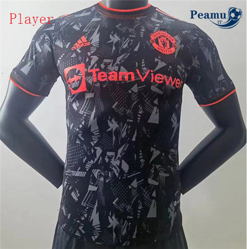 Maglia Calcio Player Manchester United Nero 2022-2023