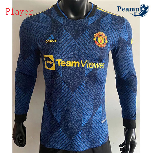 Maglia Calcio Player Manchester United Terza Manche Longue 2021-2022