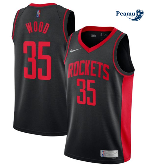 Peamu Maglia Calcio Christian Wood, Houston Rockets 2020/21 - Earned Edition