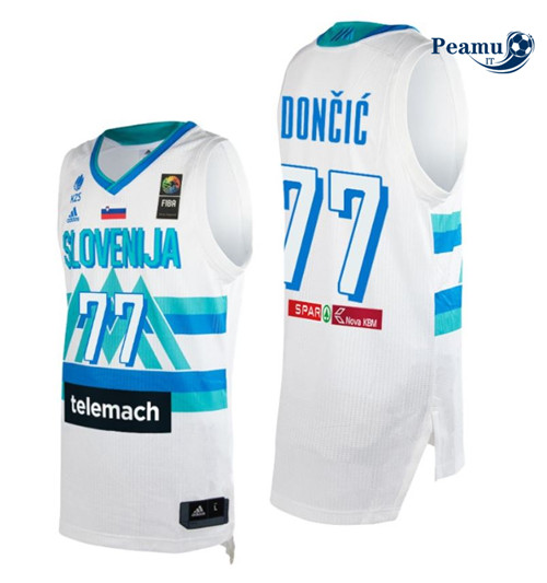 Peamu Maglia Calcio Luka Doncic, Eslovenia 2021 JJOO - White
