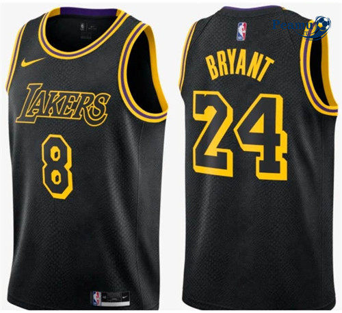 Peamu Maglia Calcio Kobe Bryant, Los Angeles Lakers #8-24 Black