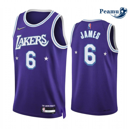 Peamu Maglia Calcio LeBron James, Los Angeles Lakers 2021/22 - City Edition