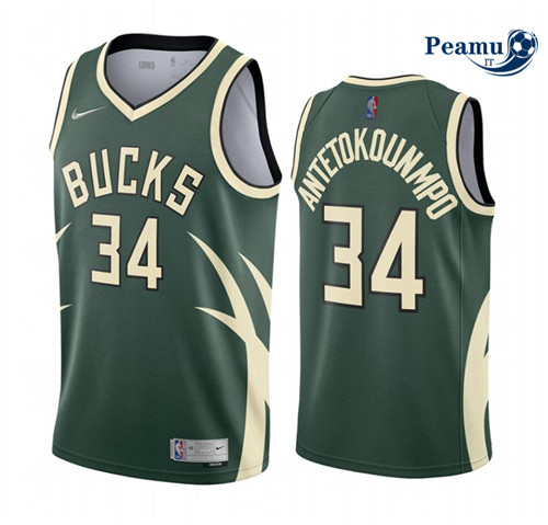 Peamu Maglia Calcio Giannis Antetokounmpo, Milwaukee Bucks 2020/21 - Earned