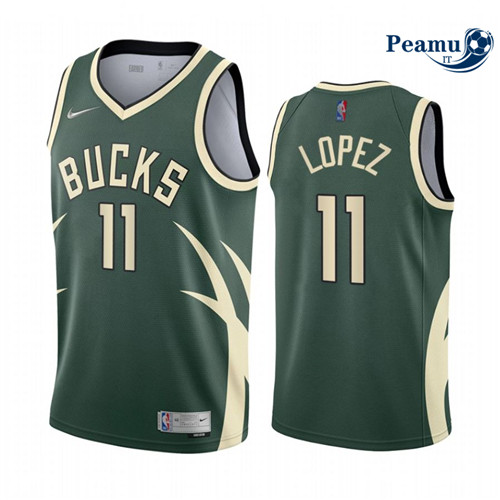 Peamu Maglia Calcio Brook Lopez, Milwaukee Bucks 2020/21 - Earned