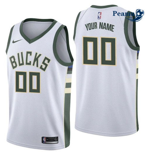 Peamu Maglia Calcio Custom, Milwaukee Bucks - Association