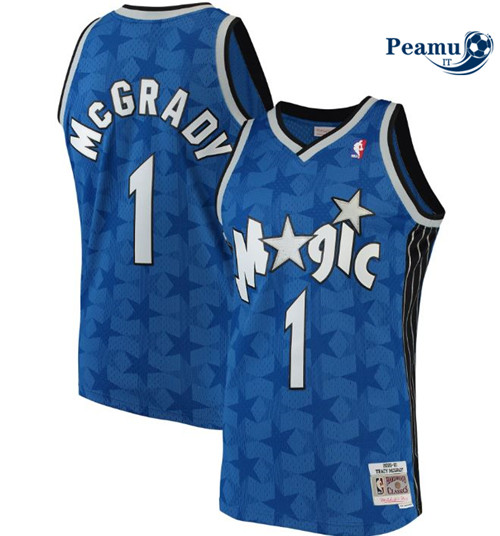 Peamu Maglia Calcio Tracy McGrady, Orlando Magic, Mitchell&Ness - Blue