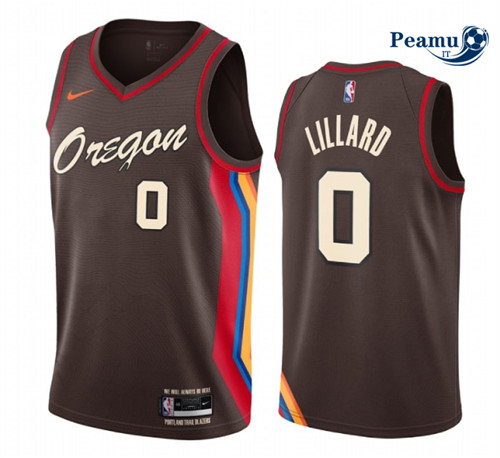 Peamu Maglia Calcio Damian Lillard, Portland Trail Blazers 2020/21 - City Edition