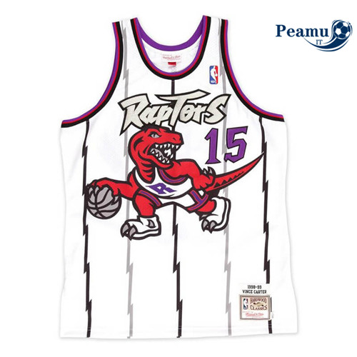 Peamu Maglia Calcio Vince Carter, Toronto Raptors Mitchell&Ness - White