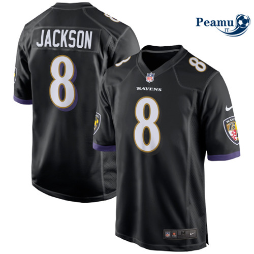 Peamu Maglia Calcio Lamar Jackson, Baltimore Ravens - Black